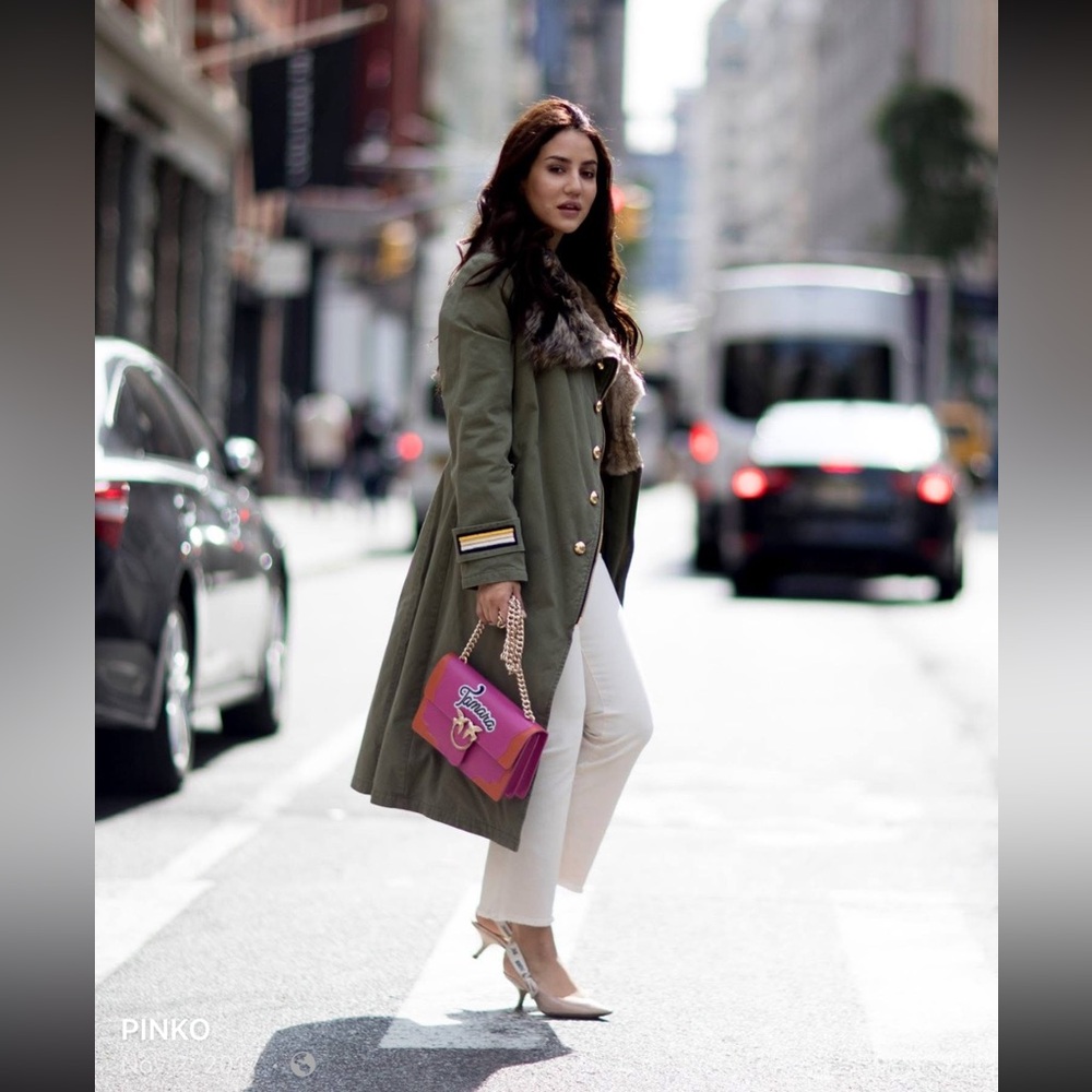 PINKO Faux Fur Military Parka - Picture 13 of 15